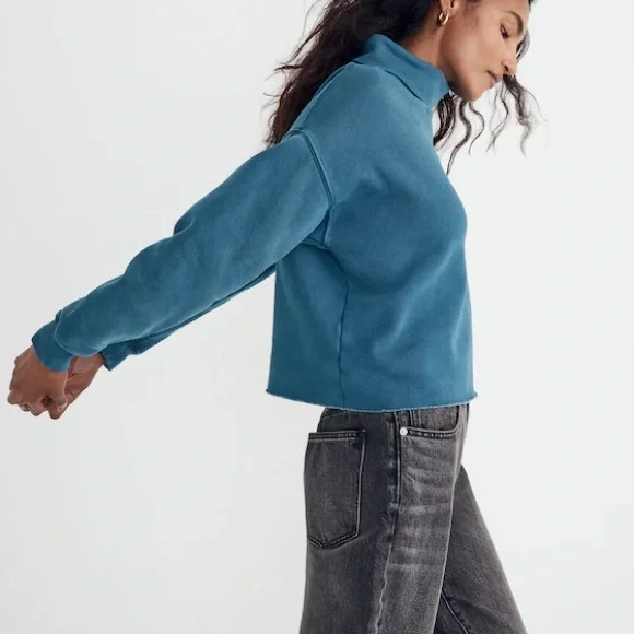 Madewell’s Rivet & Thread Turtleneck Sweatshirt Size Small - Picture 2 of 11